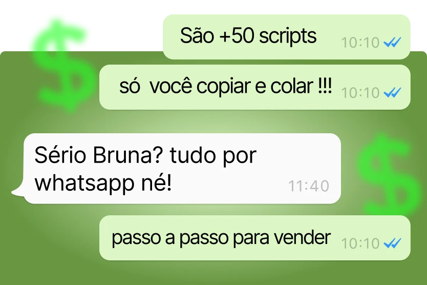 Conversa de WhatsApp fechando uma venda